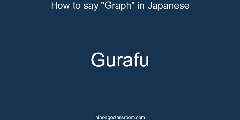 How to say "Graph" in Japanese gurafu